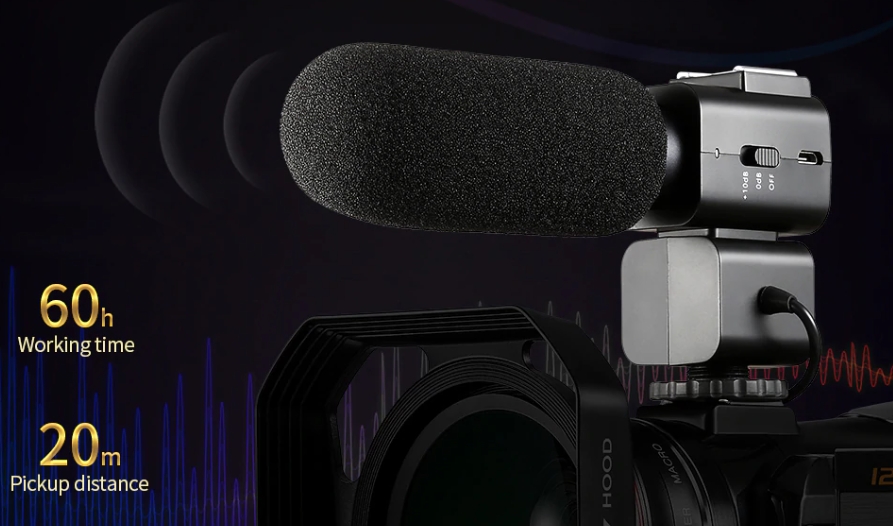 ulkoinen mikrofoni ordro-kamera