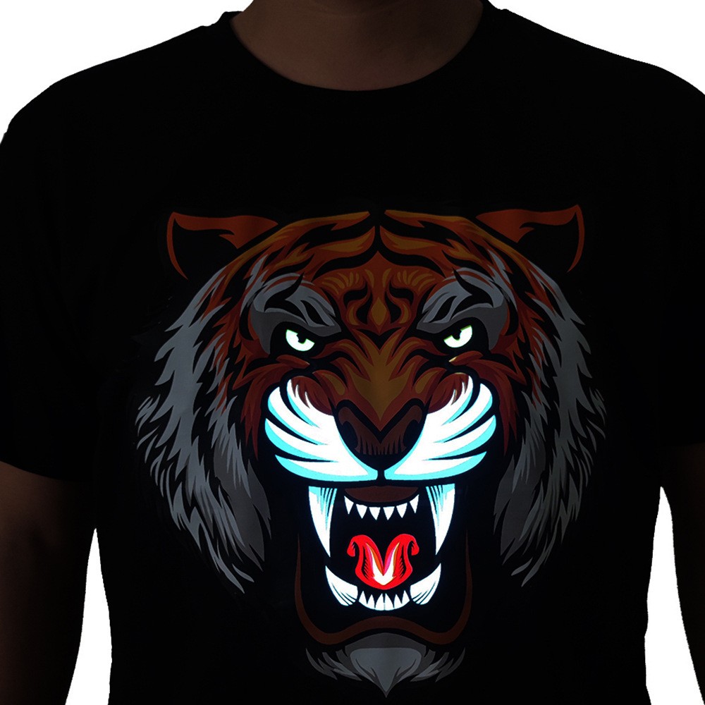 t-paita tiikeri led vilkkuva t-paita