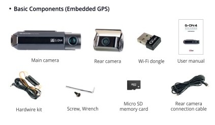 g-on 4 gnet -kamerapaketin sisältö