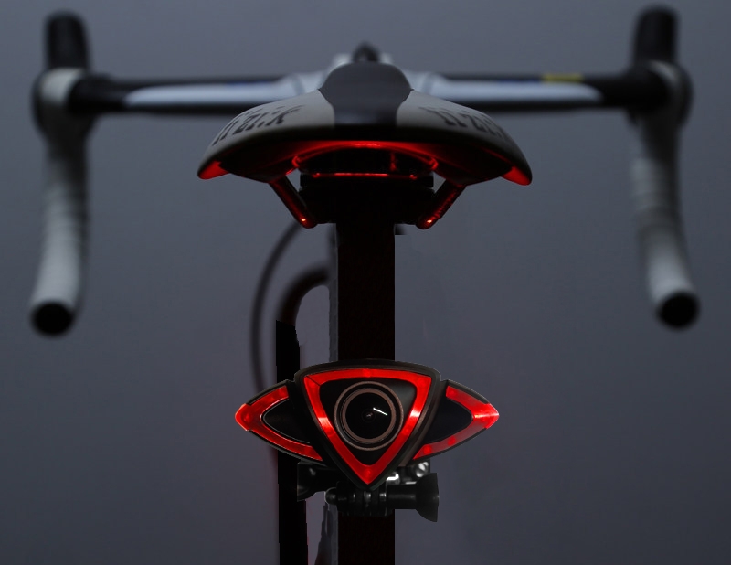polkupyörän takakamera wifi + LED-varoitusvalot
