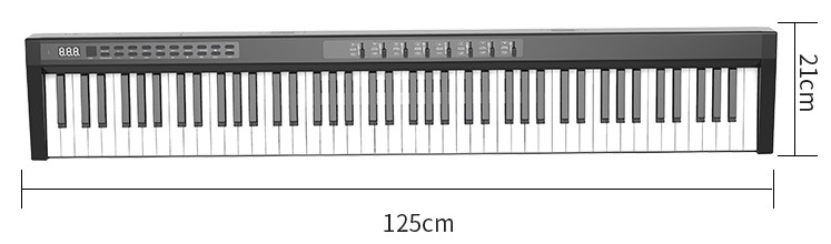 Elektroninen näppäimistö (piano) 125cm