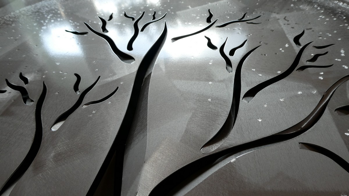 elämän puu maalaus yksityiskohta - metalli kuva