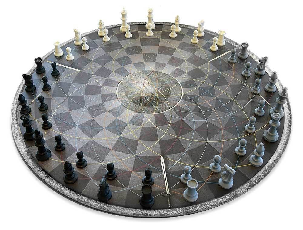Pyöreä shakki 3 pelaajalle (henkilölle)