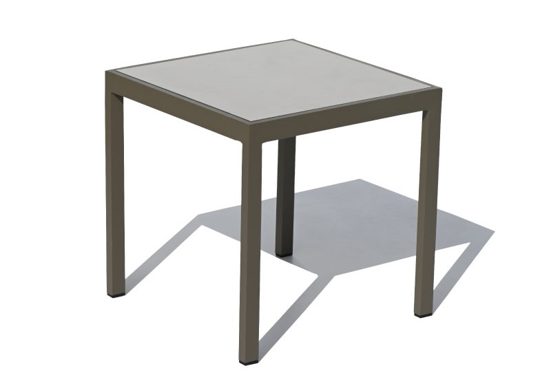 Pieni kätevä alumiininen patiopöytä Luxurio Damian minimalistinen muotoilu