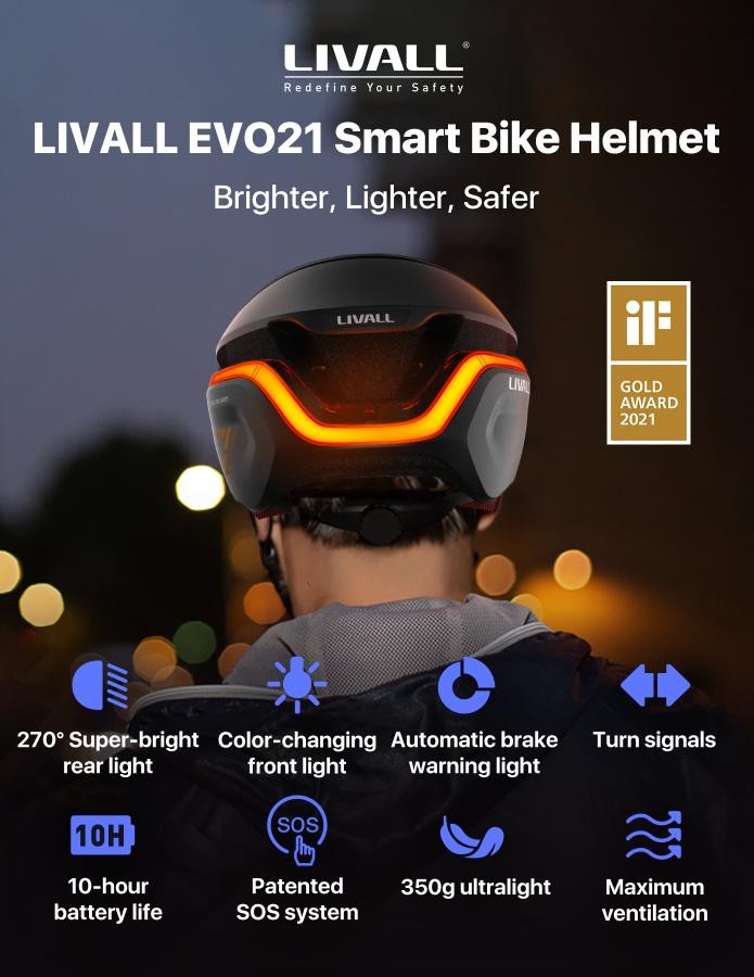 SMART pyöräilykypärä - Livall EVO21