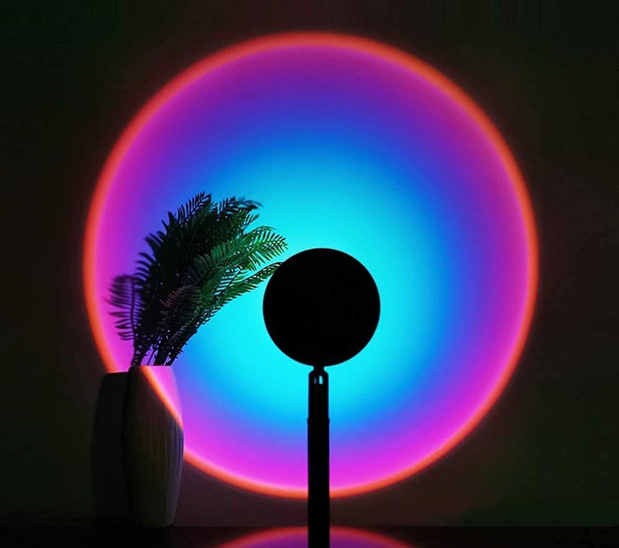 auringonlaskun ufo-lamppu pyöreä valo valokuvaukseen, värinsäätö APP:n kautta