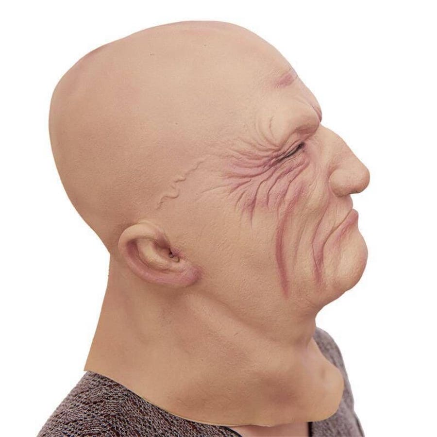 Halloween-naamio silikonista kalju mies