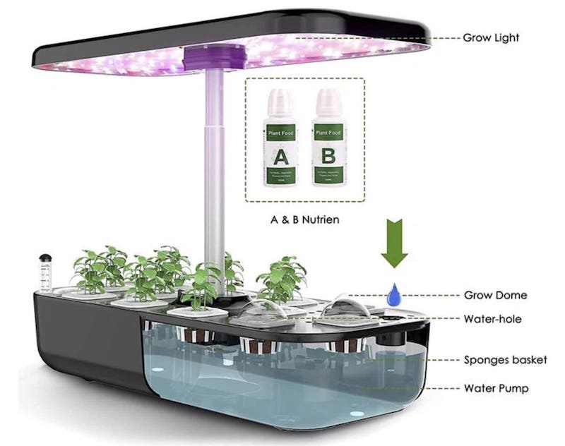 LED GROW -lamppu (hydroponiikka) kasvien kasvattamiseen - 12 kapselin sarja