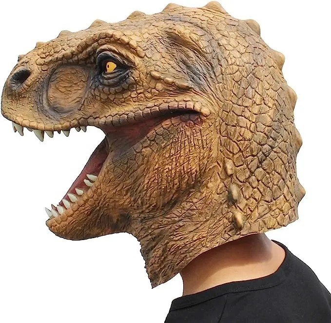 Halloween-naamio silikonidinosauruksen t rex dinosauruspäänaamio