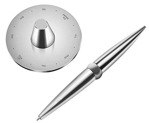 hopea ruostumattomasta teräksestä valmistettu kynä magneettisella pohjalla