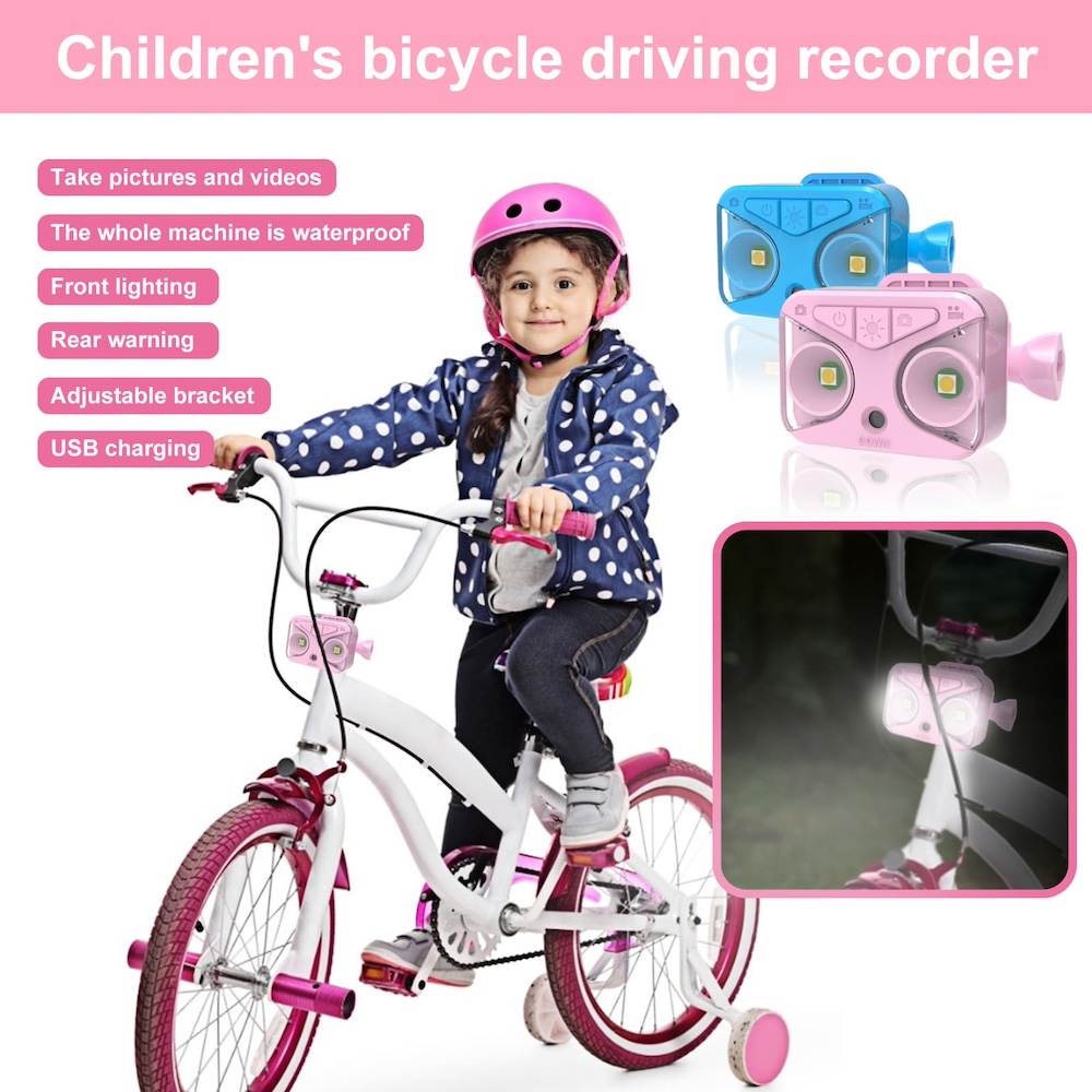 lasten pyöräkamera polkupyörän valolla