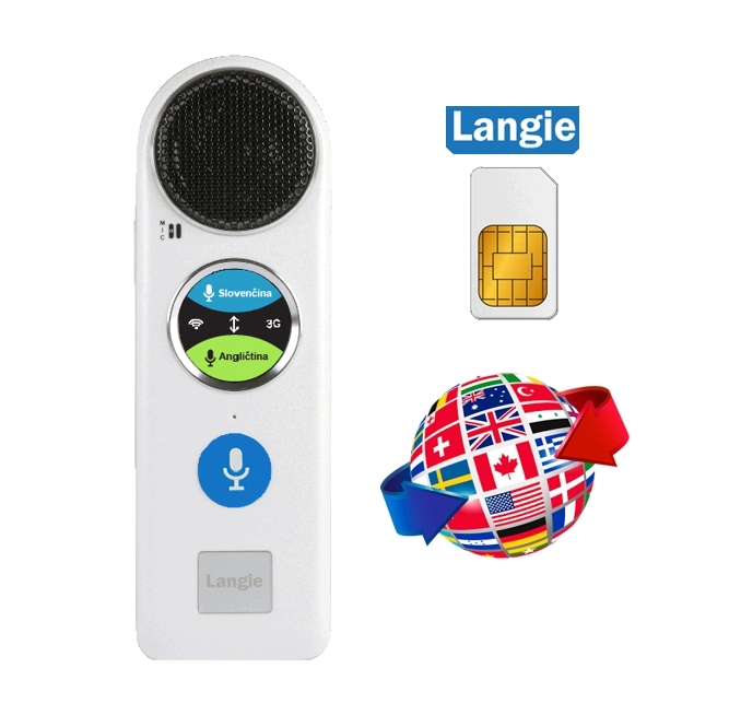 LANGIE S2 - äänikääntäjä, jolla on elektroninen sanakirja (käännä 53  kieltä) + 3G SIM -tuki | Cool Mania