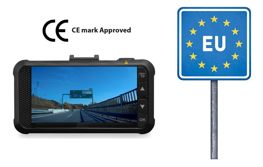 sertifioitu autokamera kojelautakamera dod gs980d eu:ssa