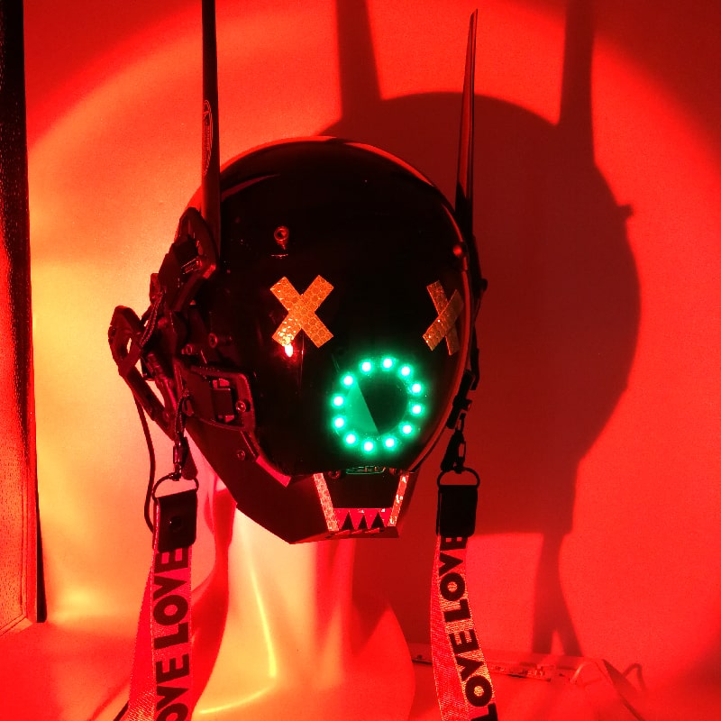 Valoisa Cyberpunk LED-naamarikypärä